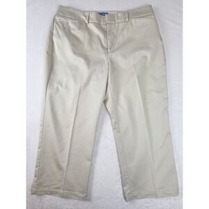 Dockers Women Beige Nouveau Fit Individual Fit Cropped Trousers Size 14